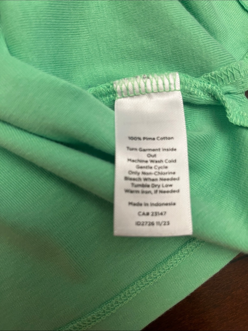 Women's Light Green V-Neck Short Sleeve Tee - Picture 7 of 7
